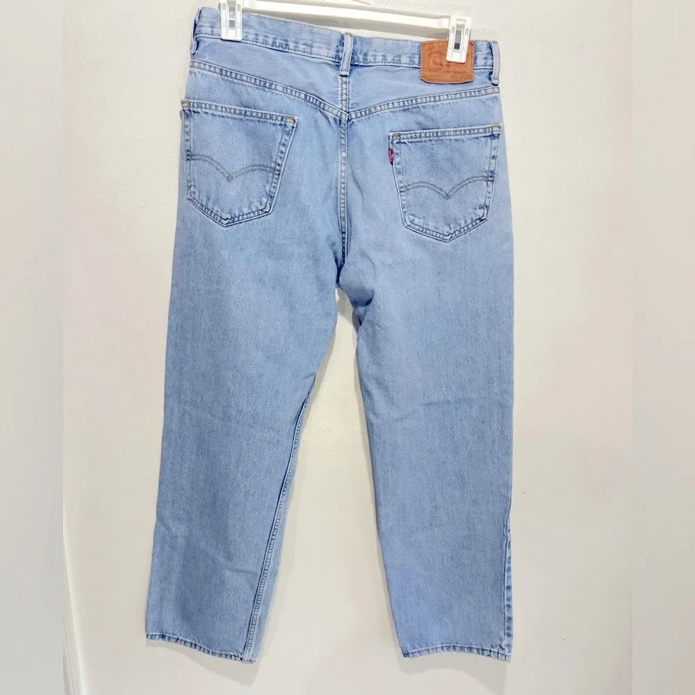 Levi jeans 550 blue baggy denim summer casual work wear men’s 36/32